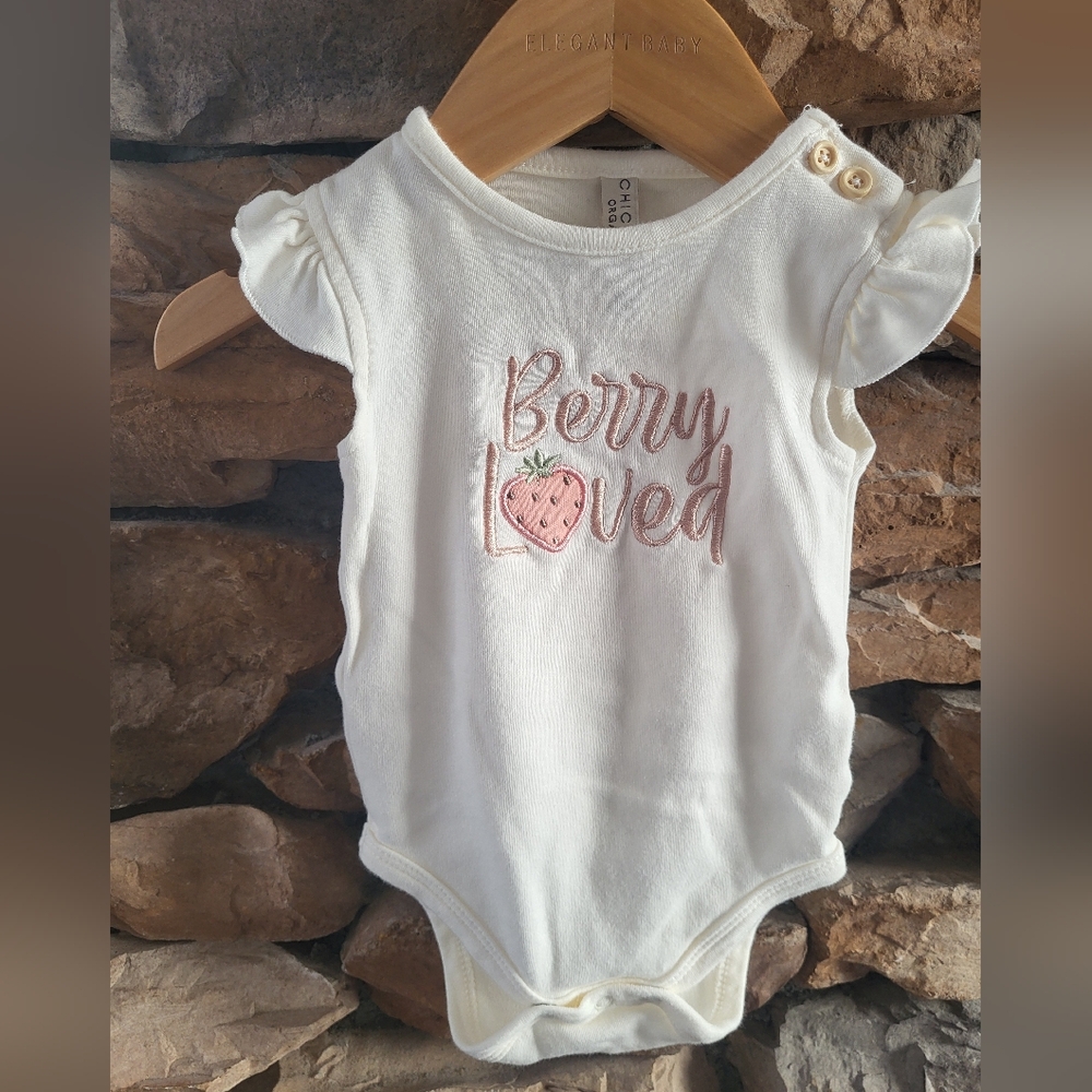Organic Cotton Embroidered Baby Bodysuit